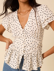 White Polka Dot Loubelle Top