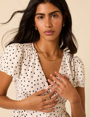 White Polka Dot Loubelle Top