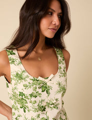 White Floral Waistcoat