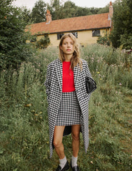 Red Fluffy Alpaca and Wool Blend Oversized Short Sleeve Jumper