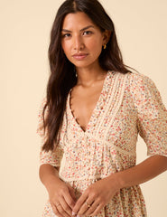 Yellow Ditsy Floral Top