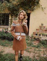 Brown Suede Mini Skirt