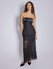 Black Bandeau Tailored Top