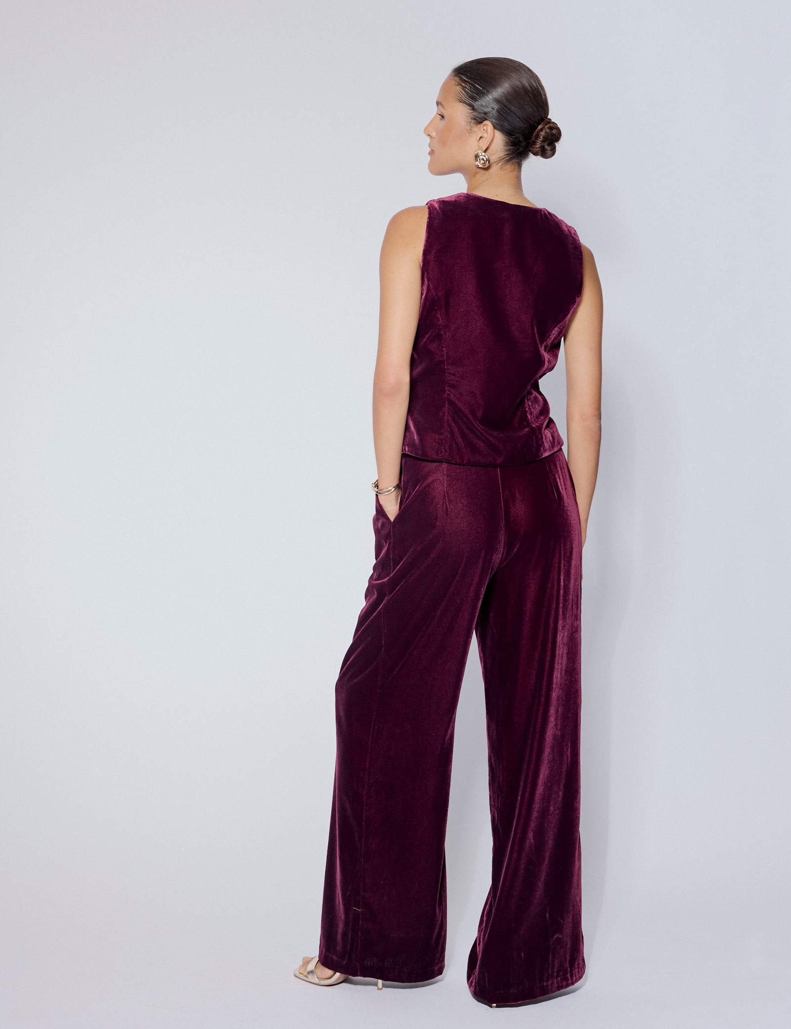 Burgundy Velvet Waistcoat