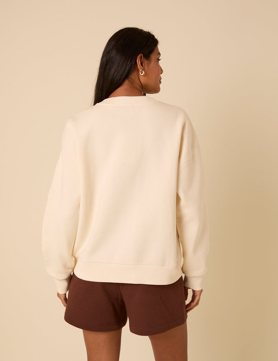 Cream Mocha Graphic Sweatshirt