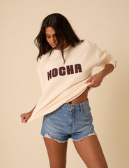 Cream Mocha Graphic Sweatshirt
