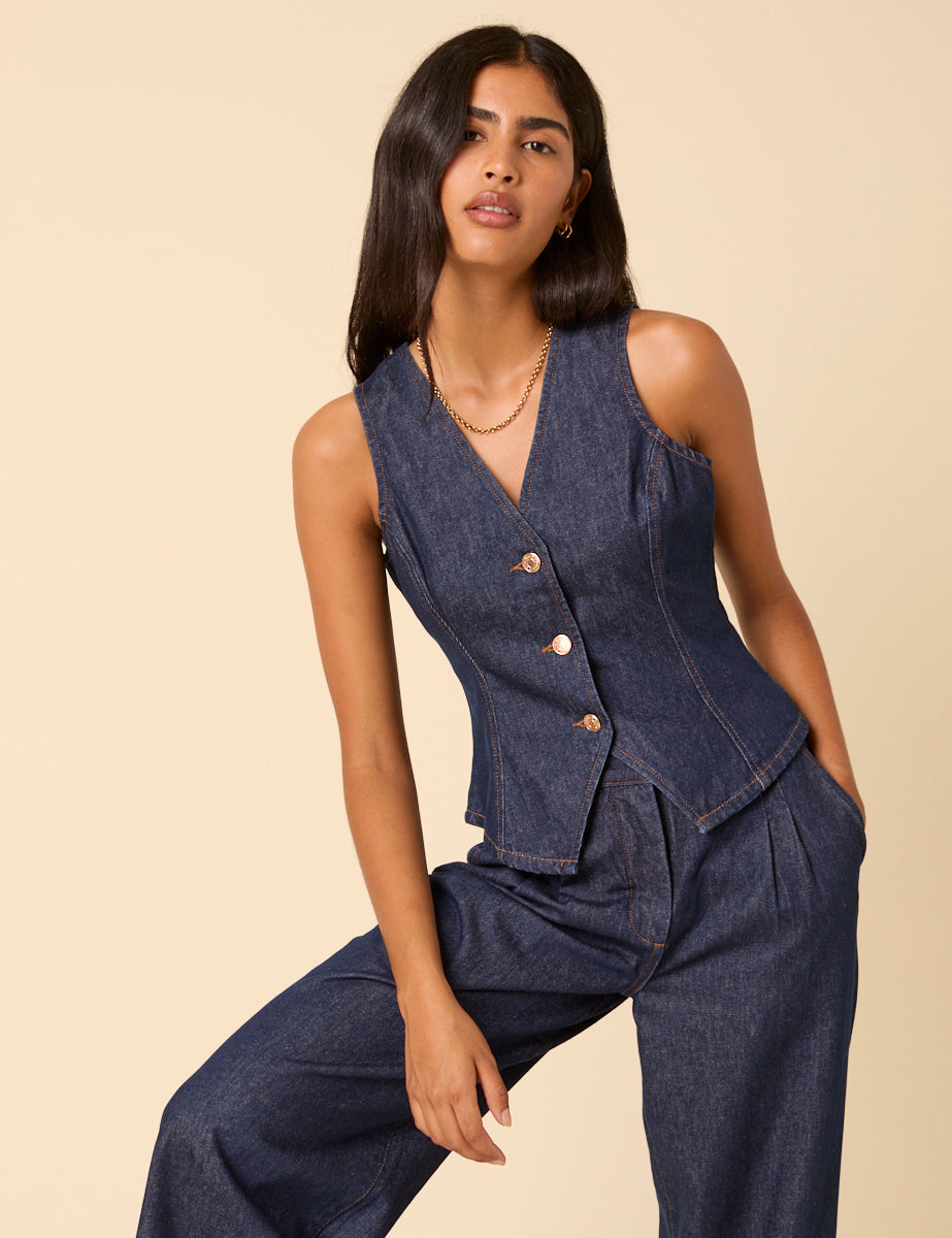 Dark Denim Waistcoat