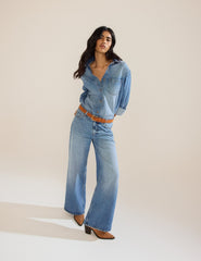 Blue Denim Oversized Shirt