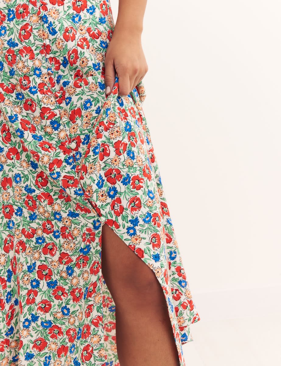 Multi Ditsy Floral Emilia Midi Skirt