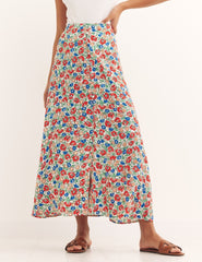 Multi Ditsy Floral Emilia Midi Skirt