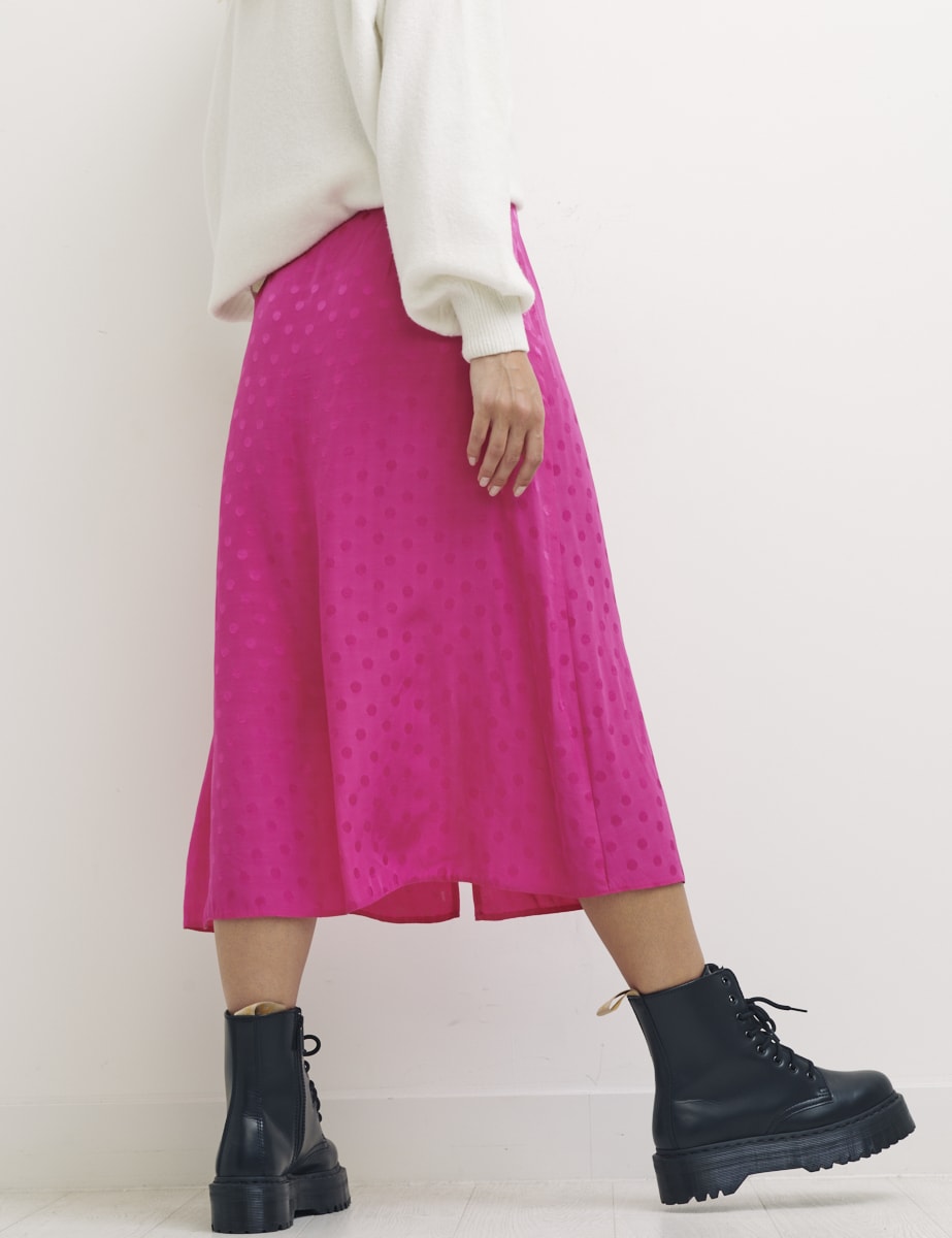 Pink Spot Jaquard Sadie Co-Ord Skirt