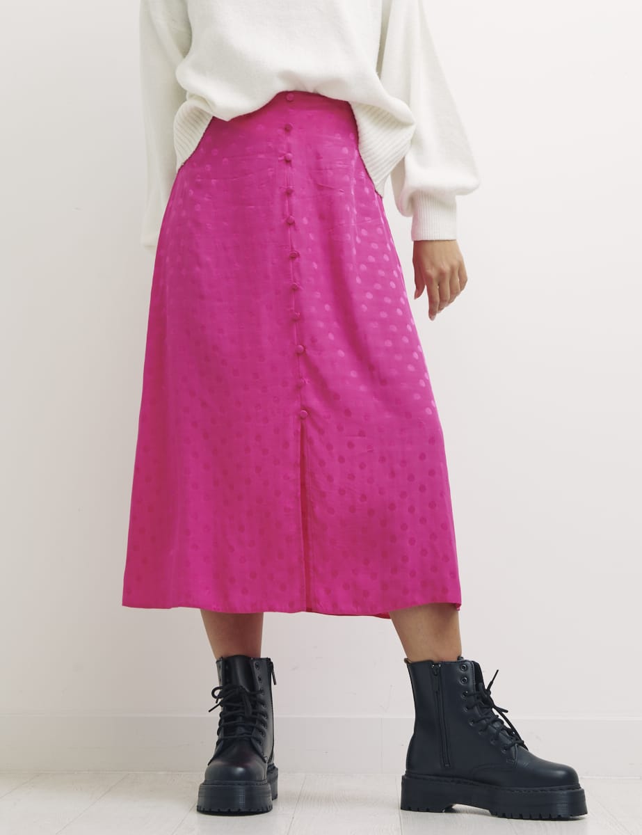 Pink Spot Jaquard Sadie Co-Ord Skirt