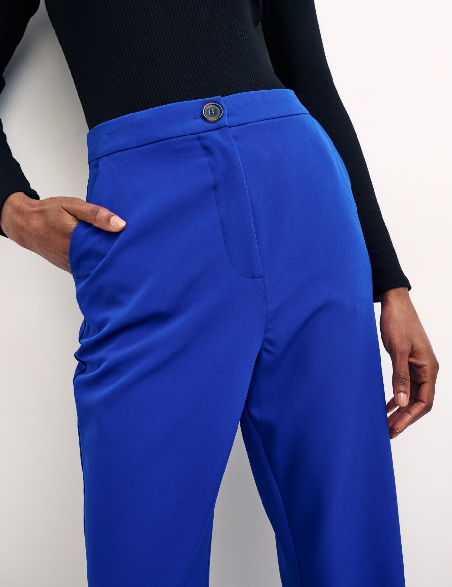 Blue Frankie Kick Flare Trouser