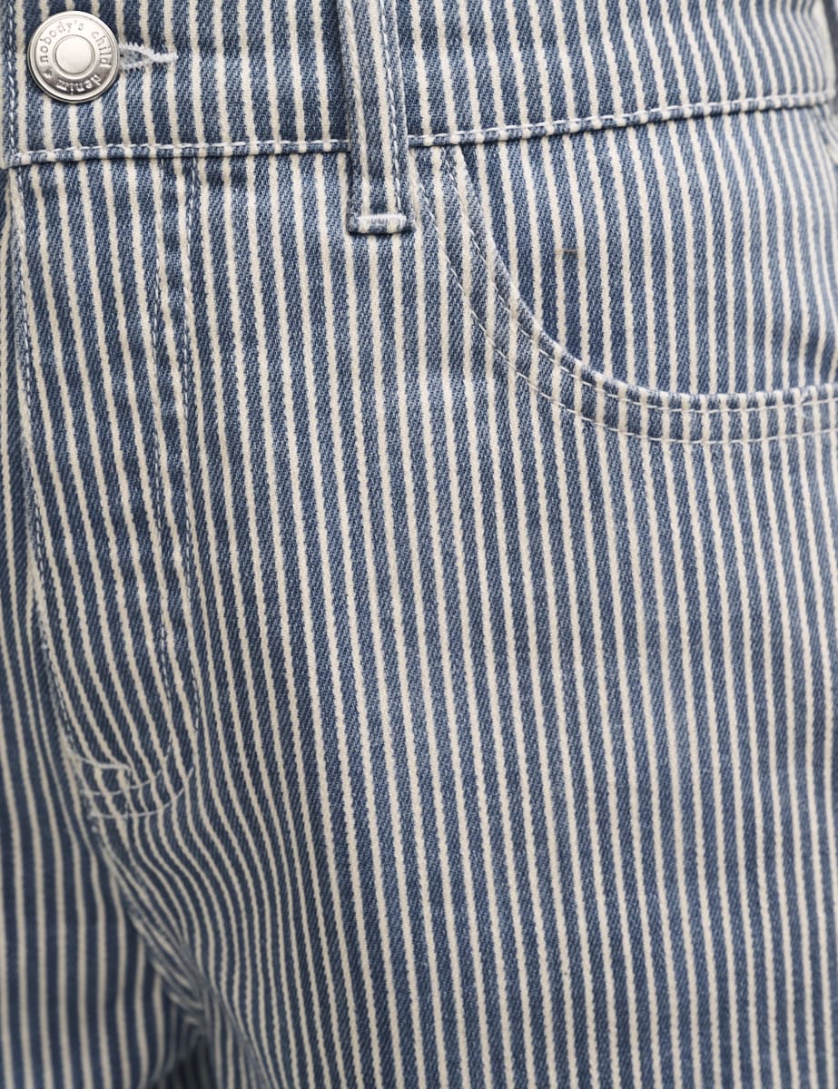 Blue & White Stripe Short