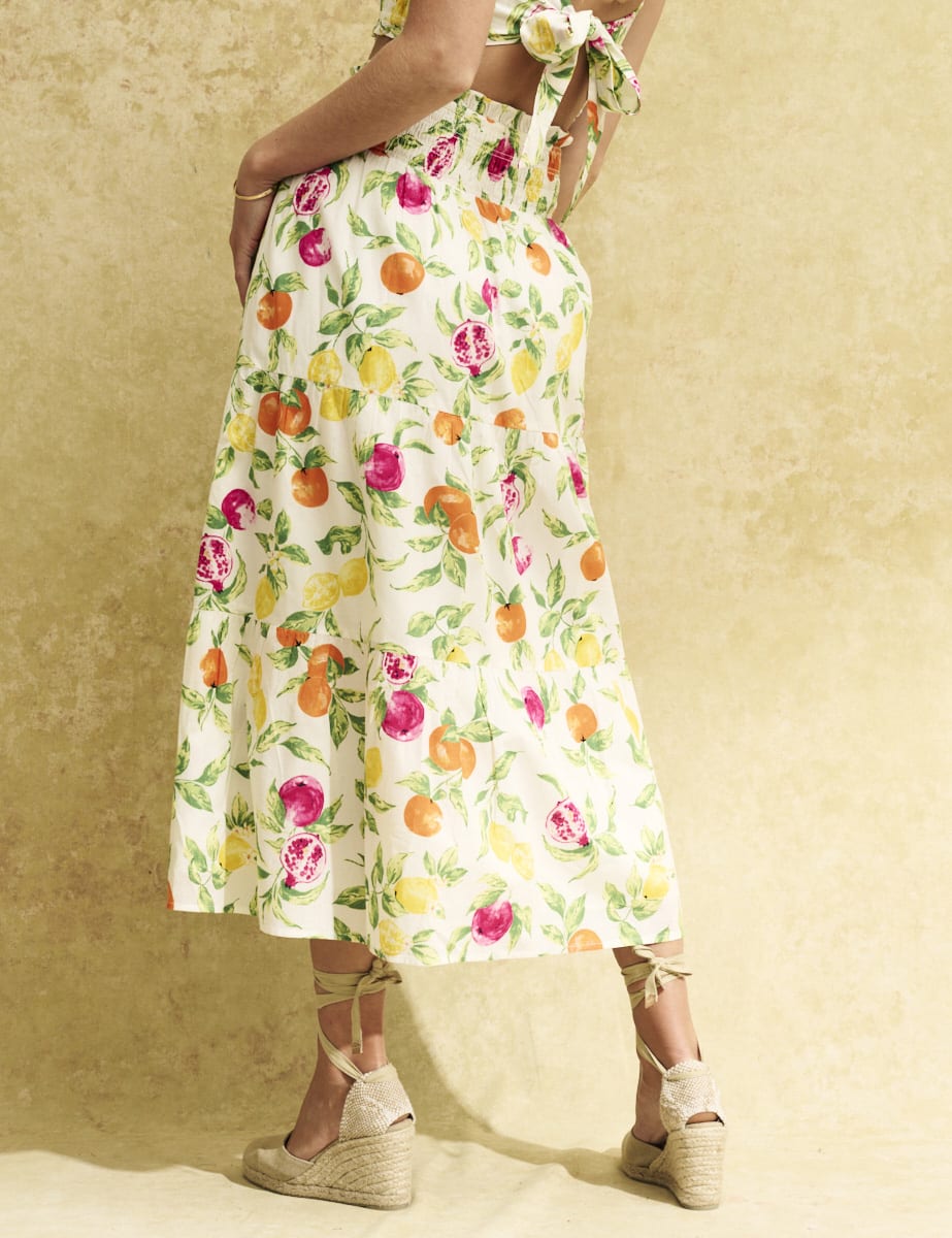 Fearne Cotton Fruit Print Tiered Skirt