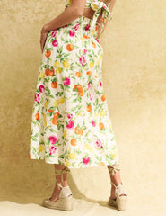 Fearne Cotton Fruit Print Tiered Skirt