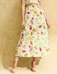 Fearne Cotton Fruit Print Tiered Skirt