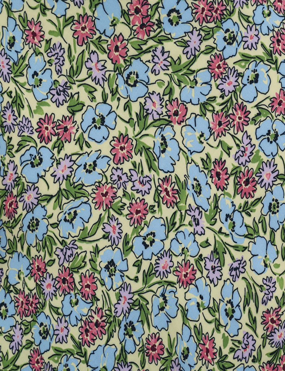 Green Floral Mila Midi Skirt