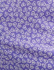 Blue Heart Print Midi Skirt