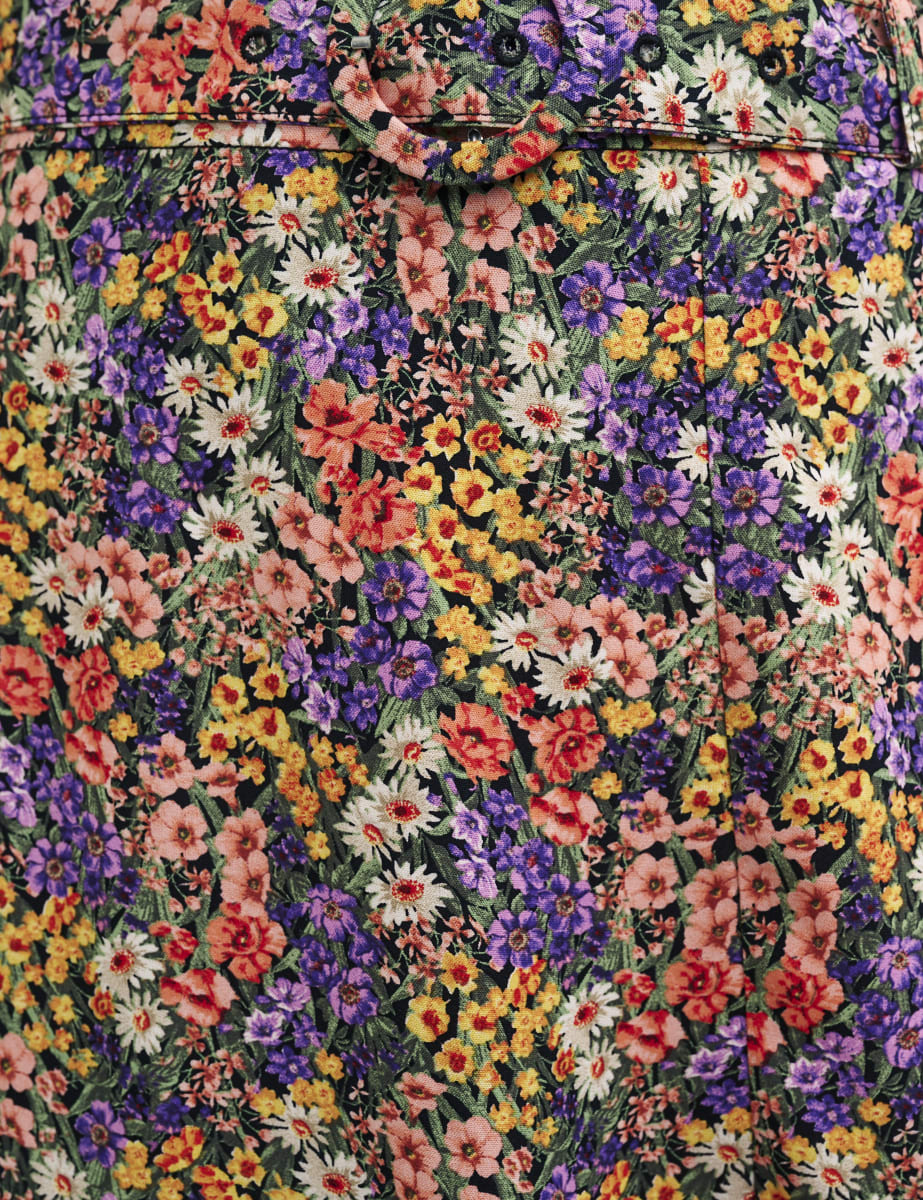 Multi Floral Aurelia Midi Skirt