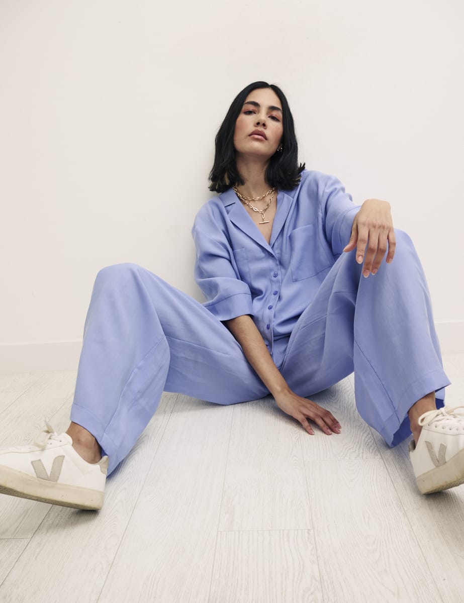 Lilac Wide Leg Trousers