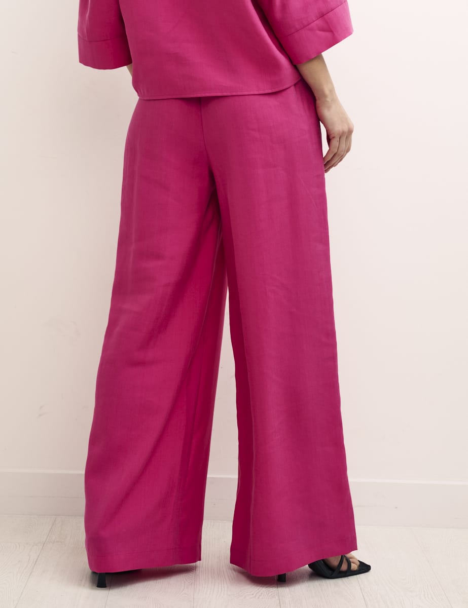 Hot Pink Wide Leg Trousers