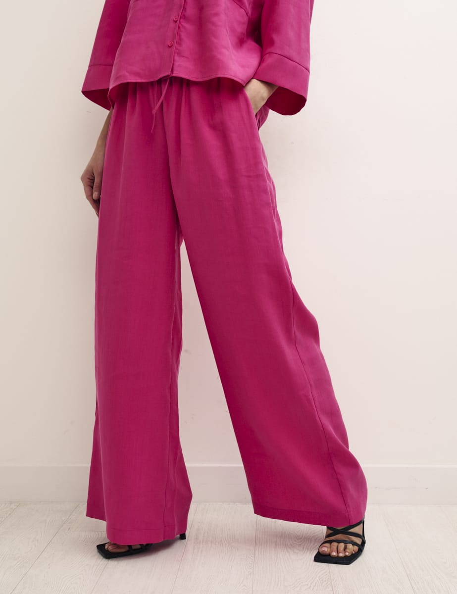 Hot Pink Wide Leg Trousers
