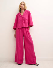 Hot Pink Wide Leg Trousers