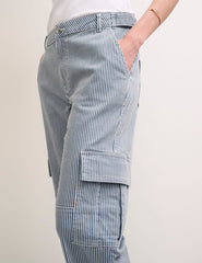 Striped Cargo Utility Jean