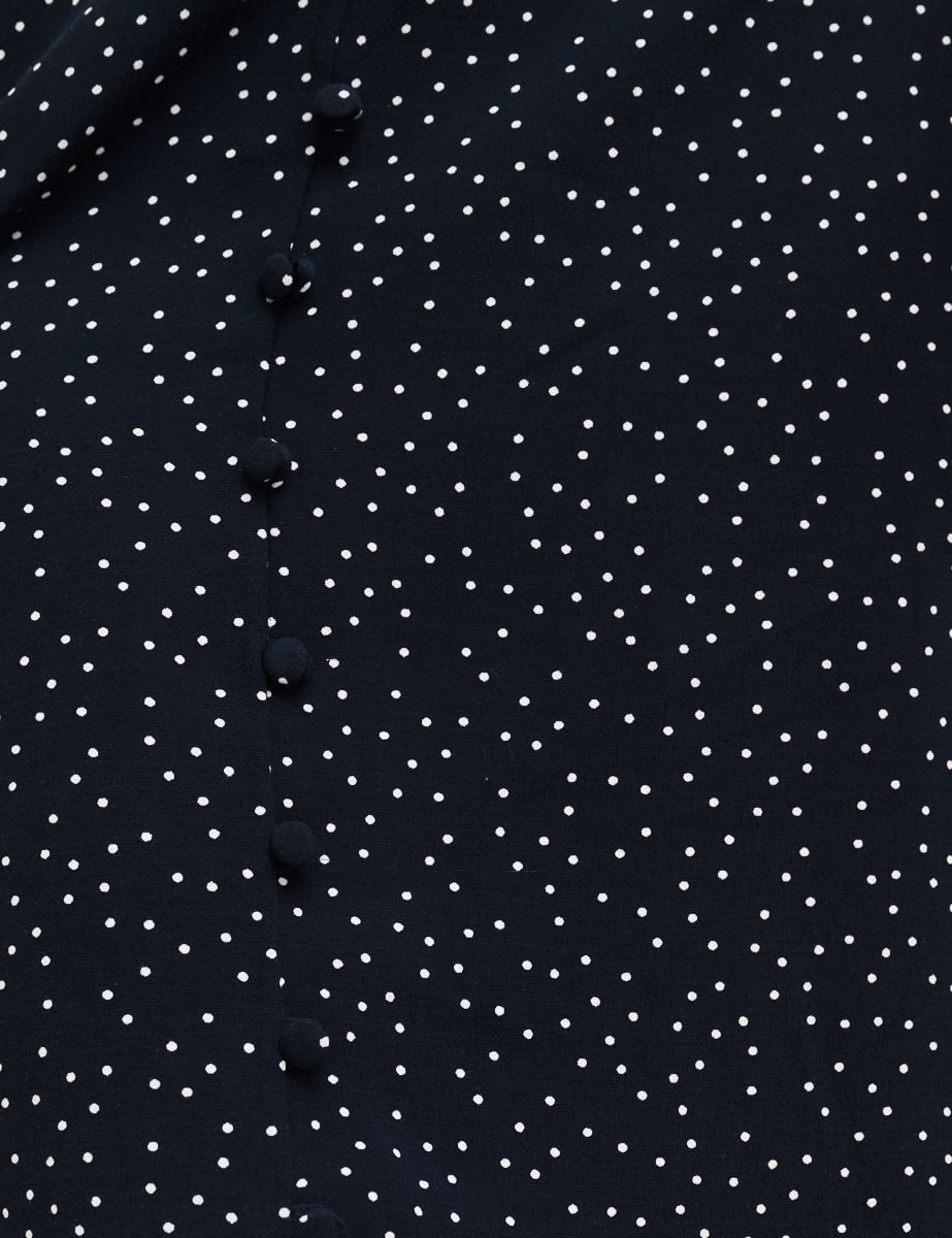 Black Spot Midi Skirt