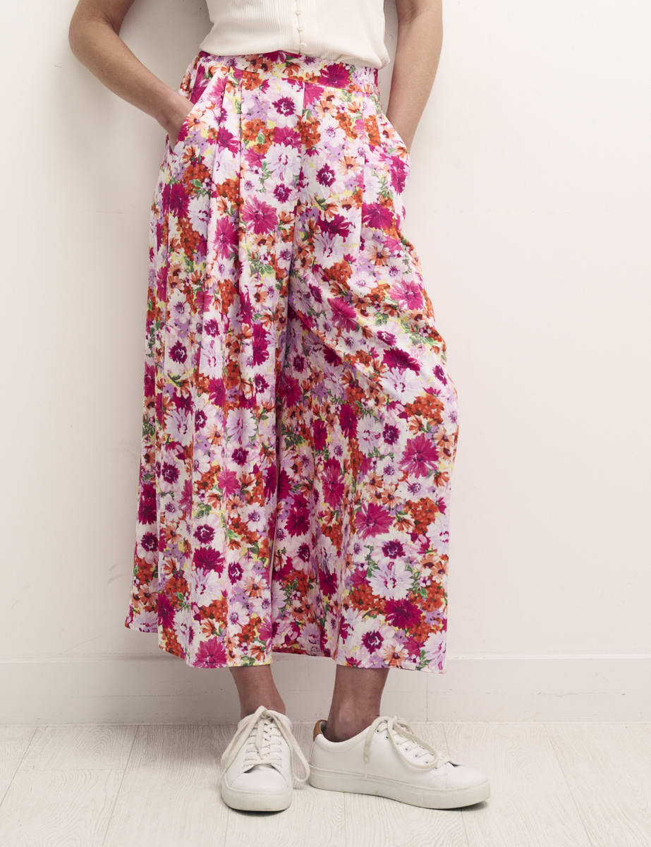 Pink and Orange Big Floral Zeena Trouser