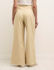 Yellow Check Wide Leg Trousers