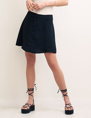 Black A-line Michael Mini Skirt