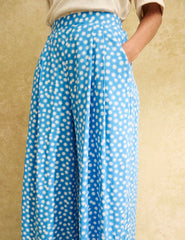 Blue Ditsy Daisy Floral Zeena Trouser