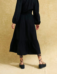 Black Bianca Midi Skirt