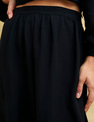 Black Bianca Midi Skirt