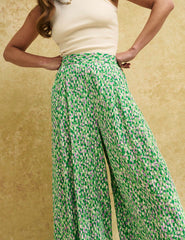 Green Brushstroke Zeena Trousers