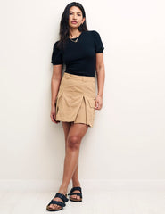 Stone Cargo Utility Mini Skirt