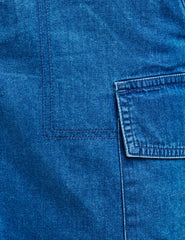 Denim Cargo Utlity Mini Skirt
