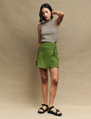 Fearne Cotton Olive Green Wrap Mini Skirt