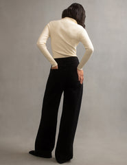 Black Wide Leg Denim Jeans