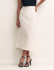 Ivory Column Midaxi Skirt