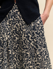 Black and White Floral Cropped Zeena Trousers