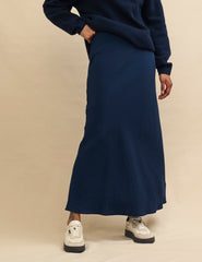 Navy Slip Mila Midaxi Skirt