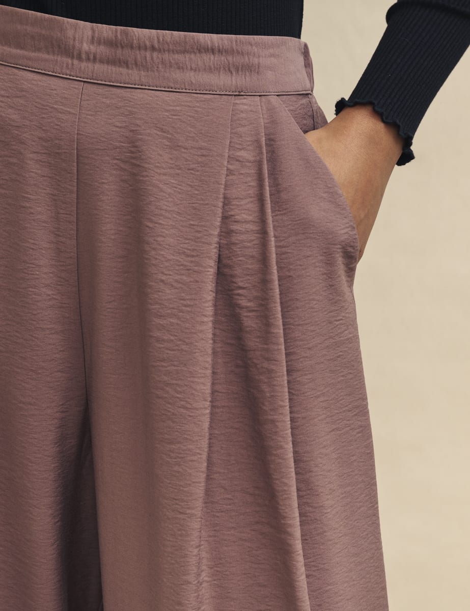 Dusky Pink Wide Leg Zeena Trousers