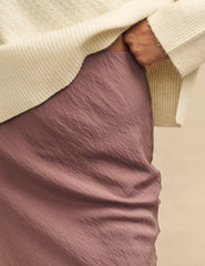 Dusky Pink Mila Slip Midi Skirt