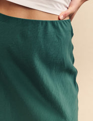 Green Slip Mila Midi Skirt