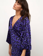 Ciara V Neck Satin Midi Dress