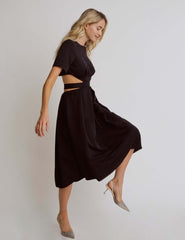 Alice Cut Out Ottoman Midi Dress