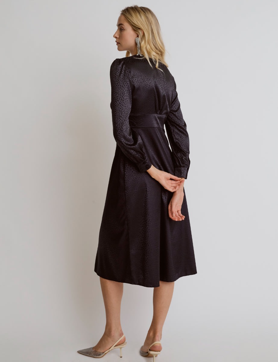 Animal Jaquard Siri Midi Dress